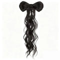 Bowknot Claw Clip Ponytail – Instant Volume & Elegant Half-Up Style