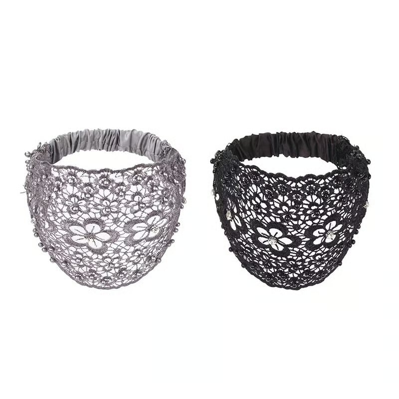 Plum Blossom Hollow Beaded Wide Headband
