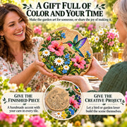 ⏳ Last Day 49% OFF – 🐦 Beginner-Friendly Hummingbird Wildflower Mosaic DIY Kit | Complete Kit with Mosaic Pieces. Tools & Guide Included 💕