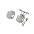 Zircon-Studded Men's Earrings