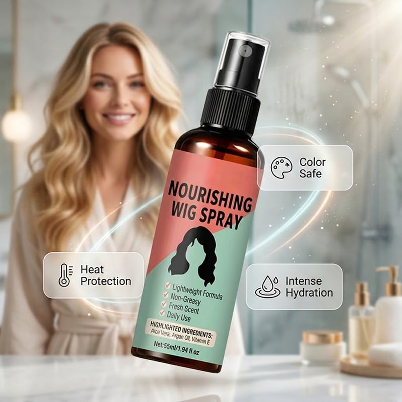 Frizz Control Wig Spray – Lightweight & Nourishing
