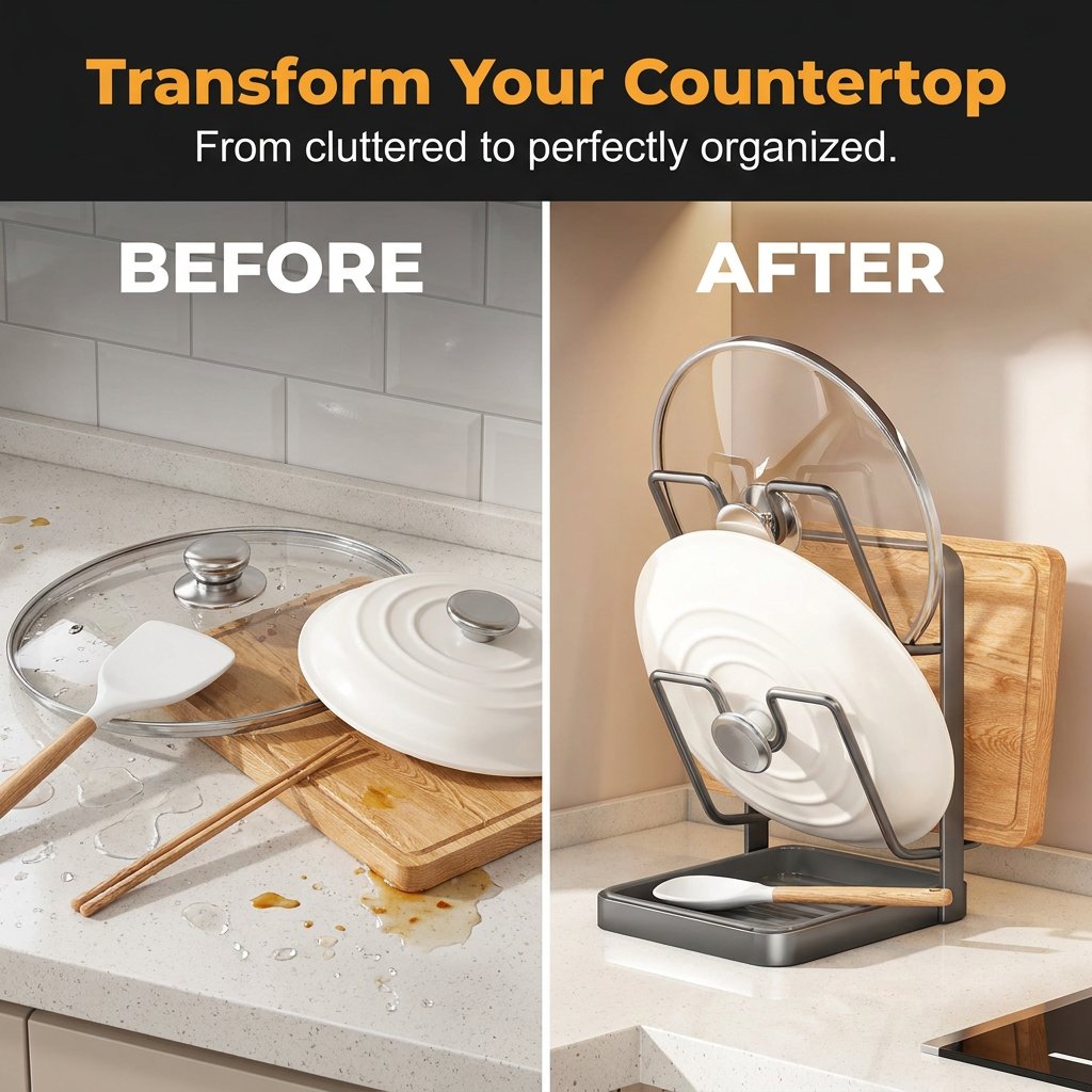 🔥🔥Kitchen Pot Lid Storage Rack