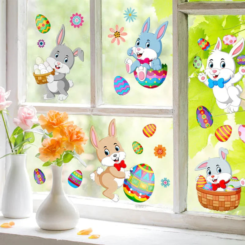 Easter Bunny Egg Wall Stickers 2 Sheets