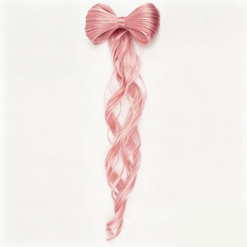 Bowknot Claw Clip Ponytail – Instant Volume & Elegant Half-Up Style