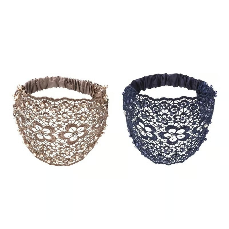 Plum Blossom Hollow Beaded Wide Headband