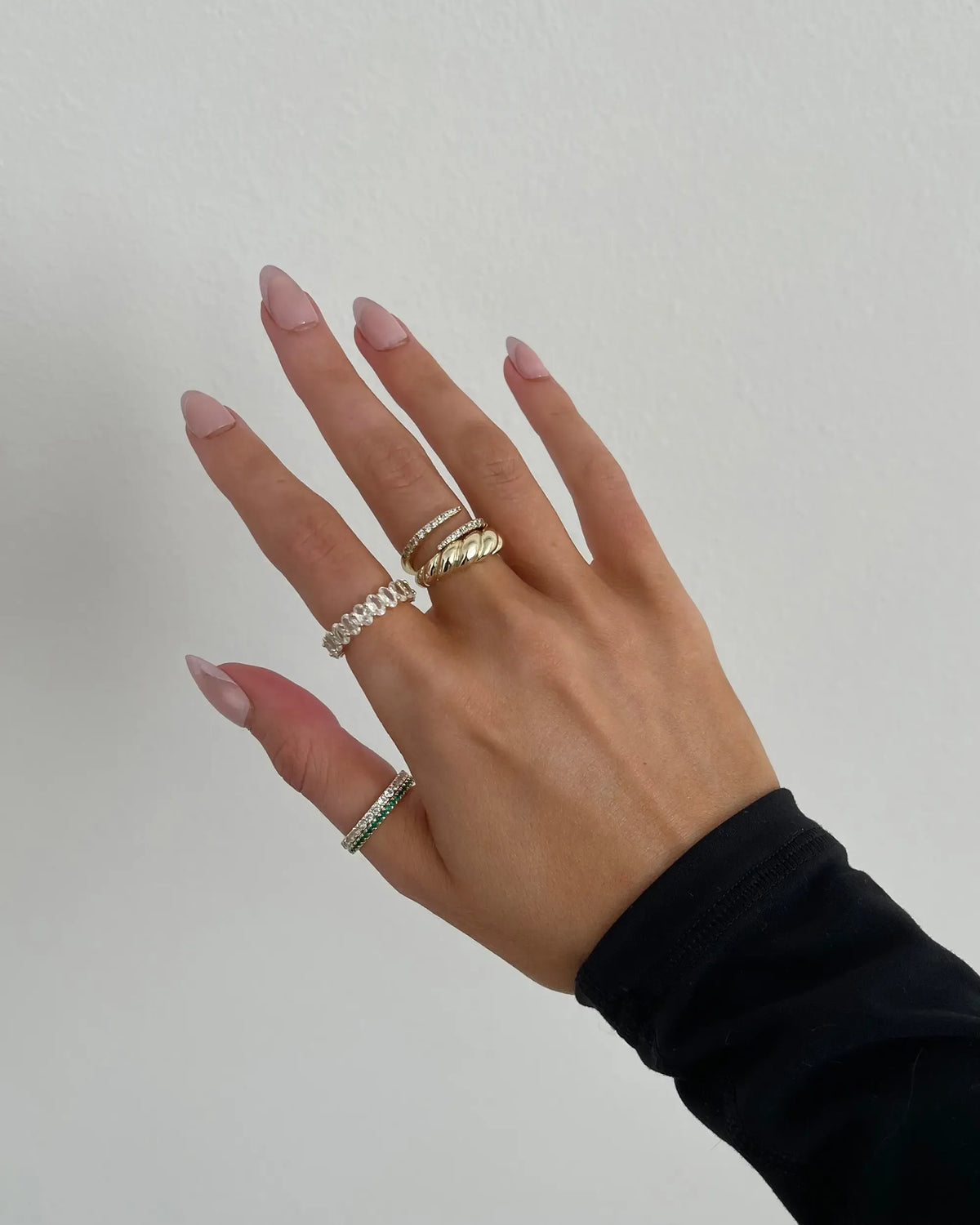 Eternity Ring Oval 5A & 6A Cubic Zirconia Love Ring - 14K Gold Plated Stackable Rings for Women - Trendy Wedding Ring Gold Rings for Women - Sizes 5 to 10
