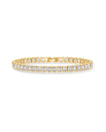14K Gold Plated Emerald Cut Cubic Zirconia Classic Tennis Bracelet for Women, Sizes 6 Inches - 7.5 Inches