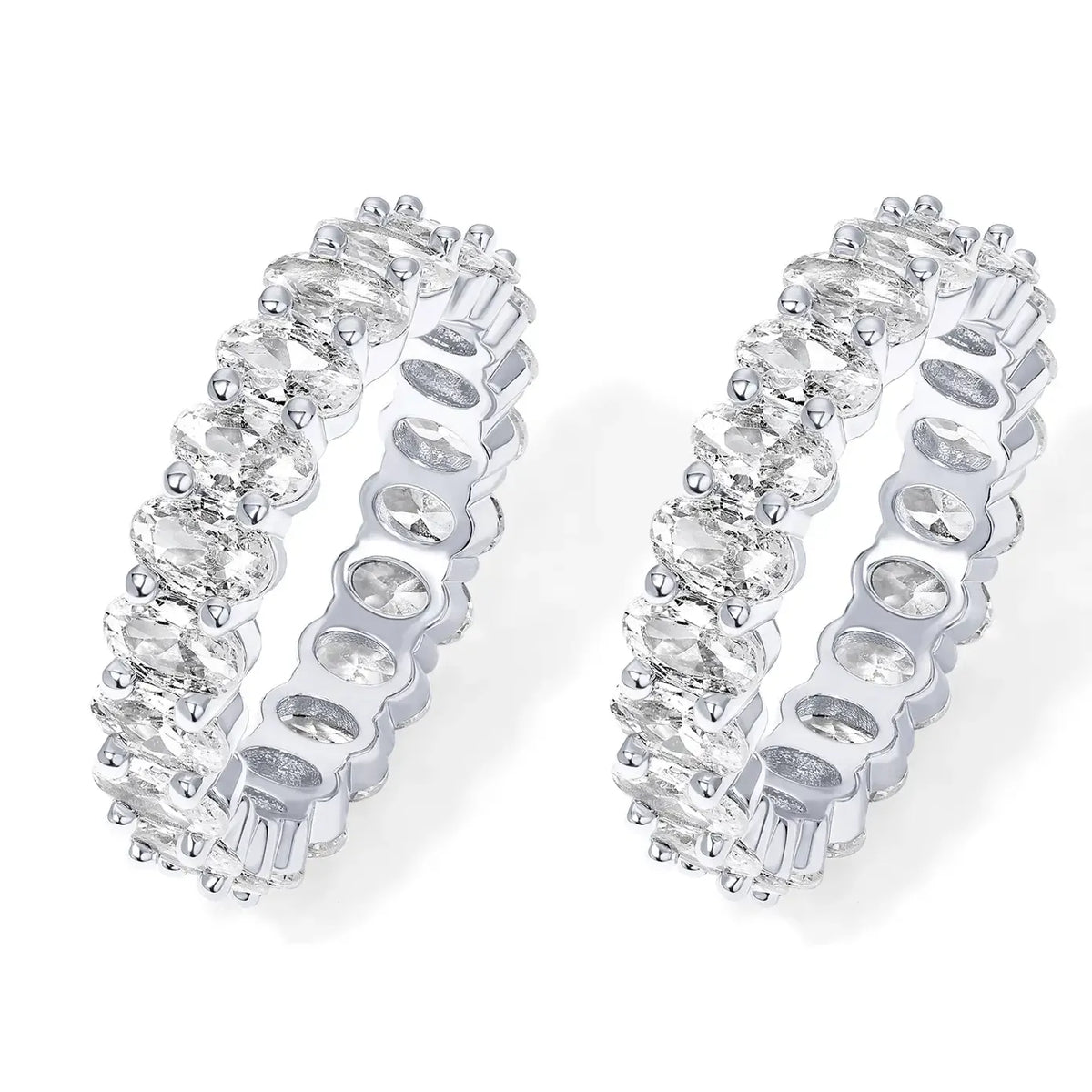 Eternity Ring Oval 5A & 6A Cubic Zirconia Love Ring - 14K Gold Plated Stackable Rings for Women - Trendy Wedding Ring Gold Rings for Women - Sizes 5 to 10