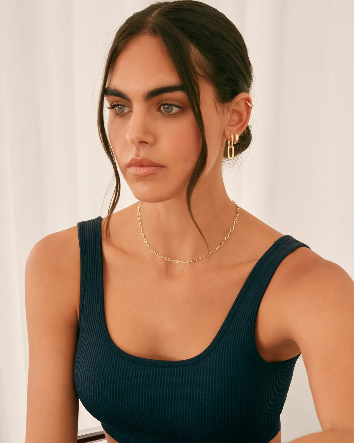 14K Gold Plated Paperclip Chain Necklaces for Women - Dainty Gold Jewelry Chain Necklace - Lightweight 20" Adjustable Link Chain Necklaces