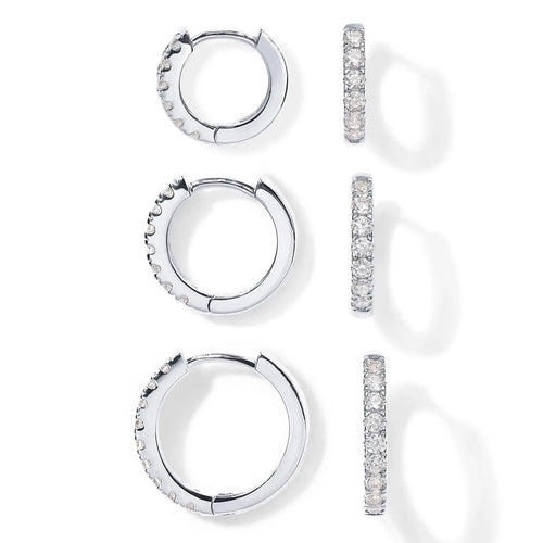 18K Gold Plated 925 Sterling Silver Post 3-Pair Small Gold Hoop Earrings Set | Mini Cartilage Helix Huggie Hoop Pack for Women Men 8mm 10mm 12mm