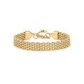 Waterproof Chunky Chain Bracelet for Women - 14K Gold Plated Trendy Adjustable Chain Bracelet - Lightweight Stainless Steel Jewelry